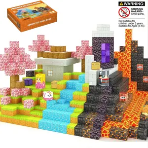 210PCS Magnetic Tiles Building Blocks Set | 3D Creative Construction STEM Educational Toys for Boys Girls, Montessori Sensory Learning Toys for Toddlers, Ideal Birthday Christmas Gifts for Kids Ages 3-8, Building Block Sets