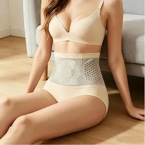 Women's 4-in-1 Moringa & Berberine Micro-Particle Sculpting High-Waisted Leg Shaping Shorts, Comfortable Breathable Tummy Control Womenswear Activewear Underwear