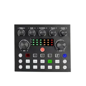 LMBGM Professional Sound Card Mixer, Sound Board for Live Streaming, Studio Mixer, Streaming Audio Mixer | Multi-Channel, 10 Effects, Plug & Play | Perfect for Streamers & DJs