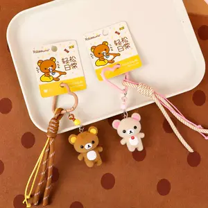 MINISO Rilakkuma Relaxing Daily Series Charm, Adorable Plush Pendant, Fashion Ornament, Fine Collectible & Sweet Present. Soft Texture, Exquisite Workmanship, Cute Daily Decor, Ideal Gift For Rilakkuma Enthusiasts And Cartoon Lovers. summerwins