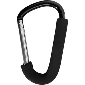 Large Carabiner 6.3" Heavy-Duty Stroller Hooks for Hanging Bags and Shopping – Durable Multi-Purpose Carabiner Clips for Camping, Hiking, Travel, Outdoor Accessories