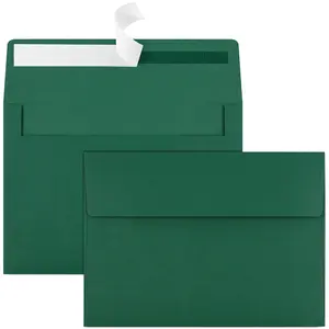 50 Packs 5x7 Envelopes, A7 Envelopes for Invitations, Printable Invitation Envelopes, Self Seal Envelopes for Weddings, Photos, Greeting Cards, Mailing