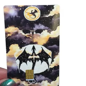 Premium Anime Art Centre Wing Dragon Credit Debit Card Skin - Personalized Design, Durable Material, Exclusive Collectible Card Sticker Cover for DIY Scrapbooking & Stamping
