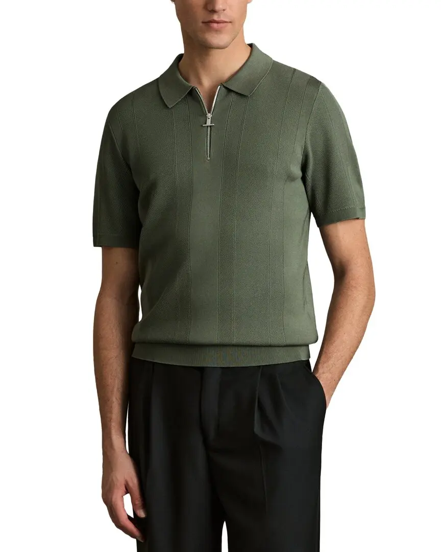 Reiss Bart Half Zip Textured Sweater
