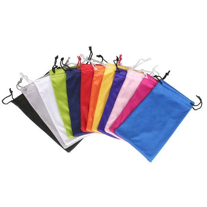 Microfiber Eyeglass Drawstring Pouch, Scratch Safe Storage for Safety Glasses, Sunglasses, and Prescription Eyewear, 7 x 4 in, Glasses Storage, Sunglasses Organizer, Gentle Lens Wipe