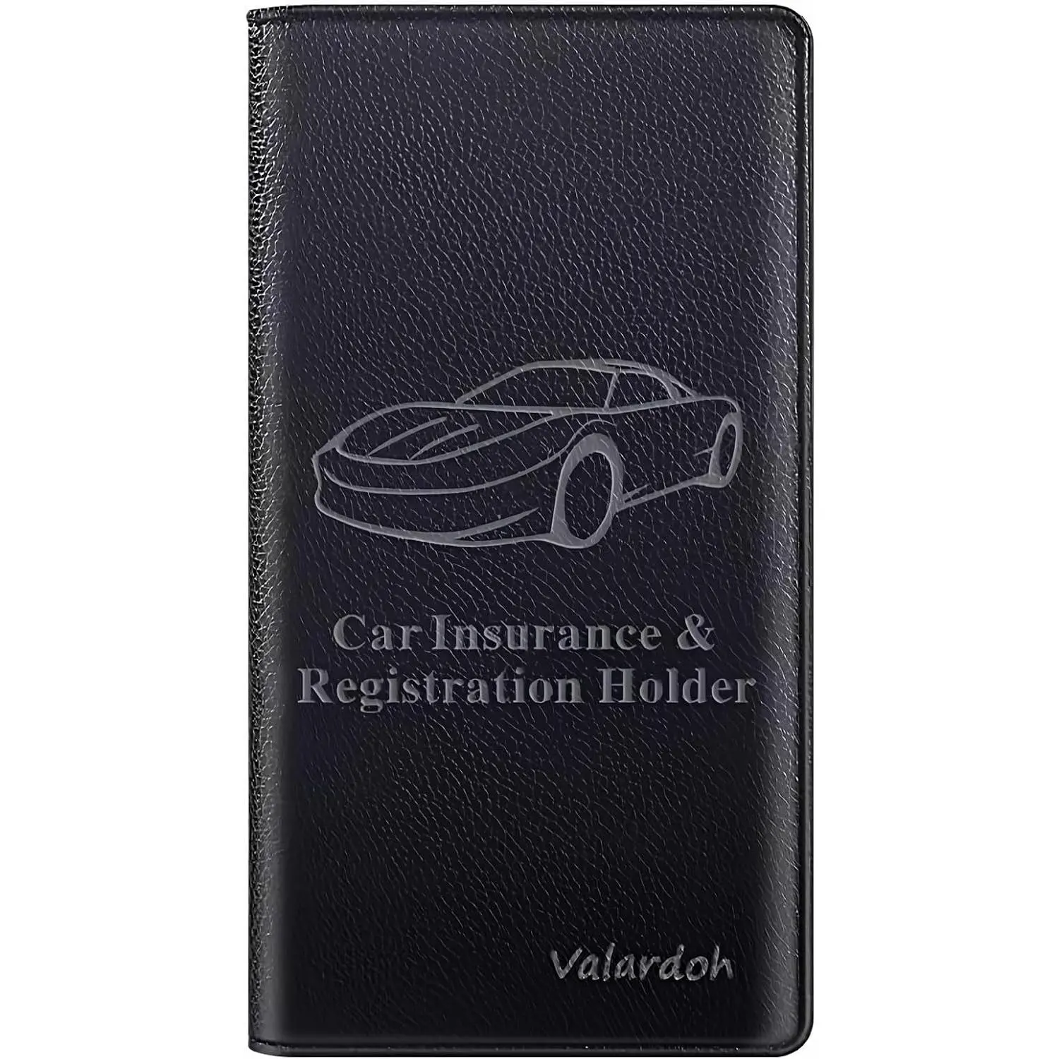 Valardoh Premium Car Registration and Insurance Card Holder, Car Document Holder for Cards, Driver License & other Essential Documents (Black)