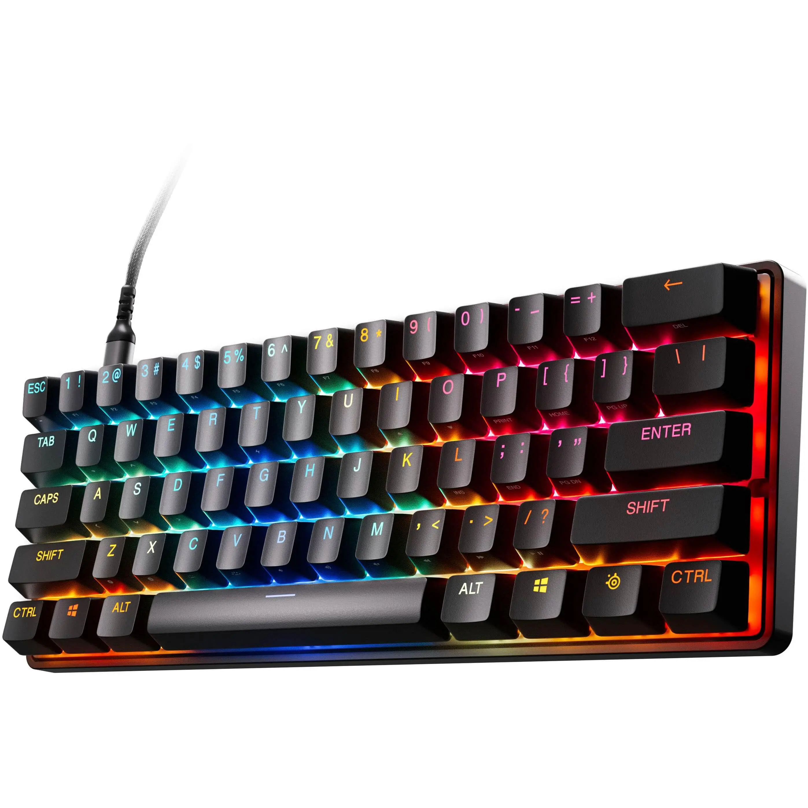 SteelSeries - Apex Pro Mini Gen 3 60% Wired Magnetic Hall-Effect OmniPoint Adjustable Gaming Keyboard with Rapid Tap - Black