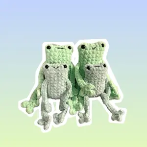 Handmade crochet frogs!