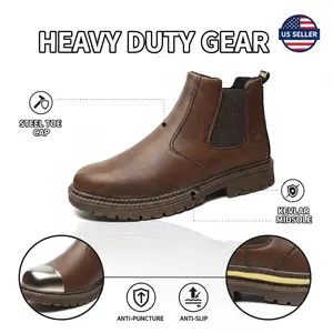Smash-proof Puncture-proof Splash-proof Safety Shoes Unisex Chef Work Shoe Waterproof Anti-slip Durable Outdoor Comfortable Breathable Engineering Safety Boots