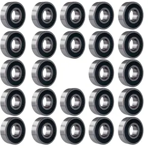 24 PCS 608-2RS Ball Bearings – Double Rubber Sealed Miniature Deep Groove Ball Bearings (8mm x 22mm x 7mm) (608 2RS)