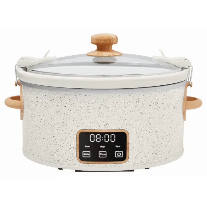 The Pioneer Woman 6-Quart Portable Linen Speckle Slow Cooker