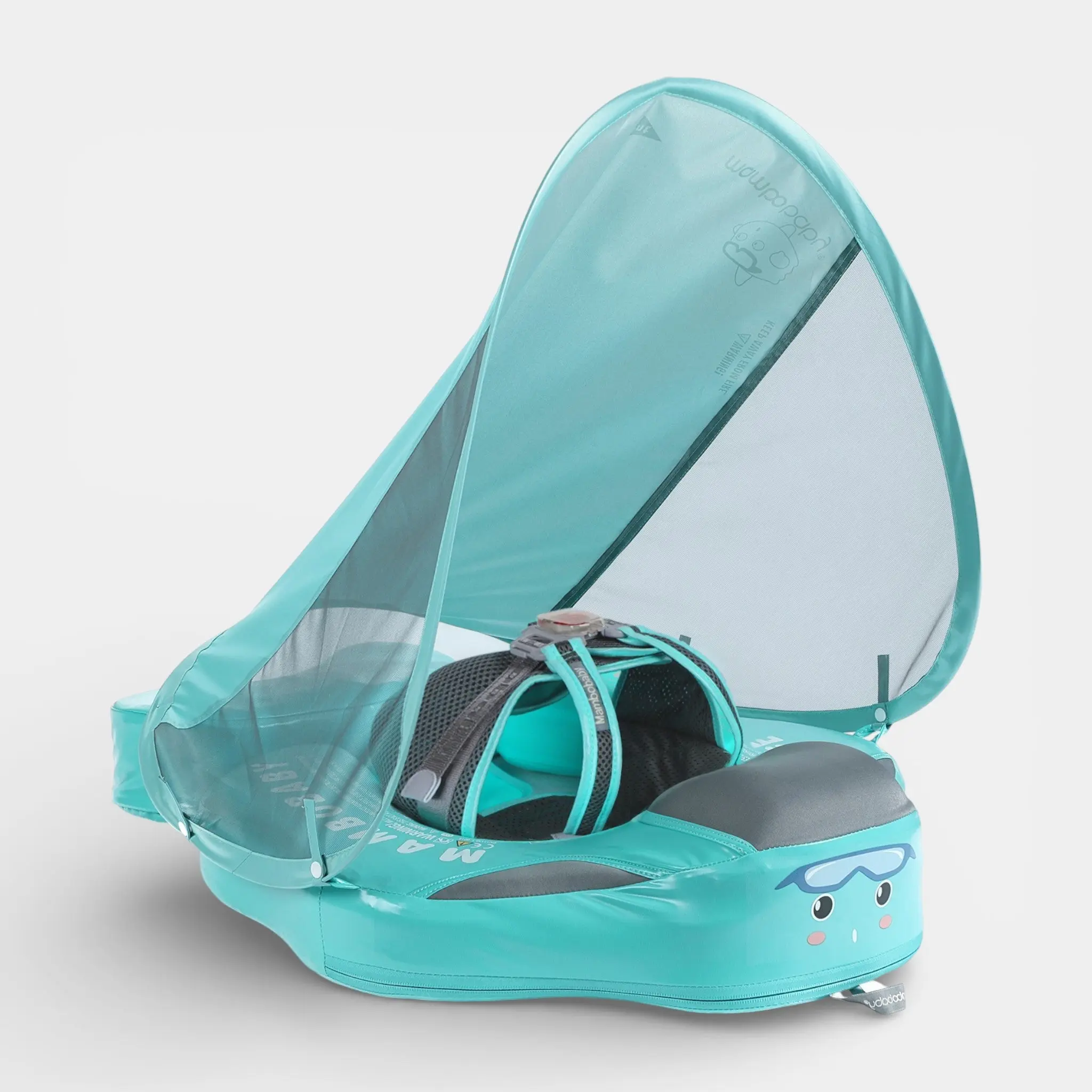 Heccei FoamCore Deluxe Series Safety Baby Float for 3M-2Y I UPF 50+ Removable Canopy (1 Pack)