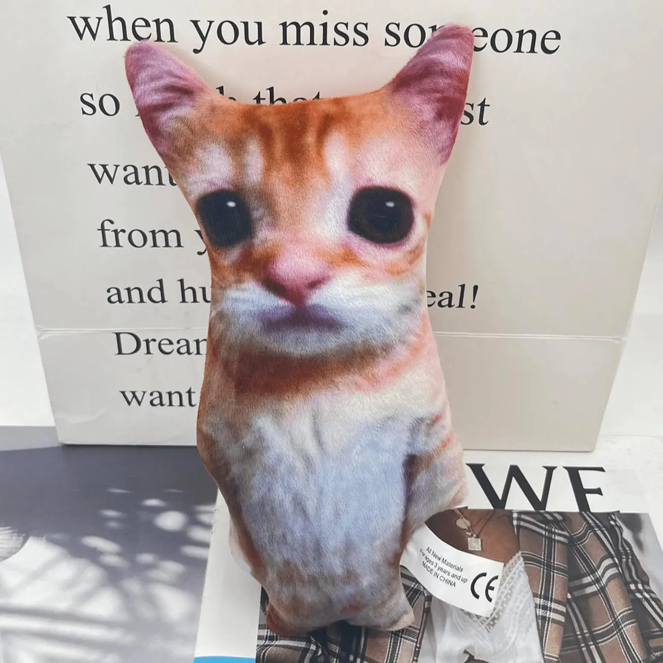 Cute Cat Plush Toy, Simulation Cat Stuffed Animal, Birthday Holiday Gift, Funny Plush Toy, Soft Huggable Adorable Stuffed, Cuddly Stuffed Animal, Home Decoration, Gift for Kids, Adults, Soft Stuffed Animal, Gift, Cute Stuffed Animals