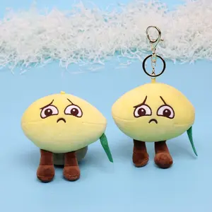 Kawaii Sad Lemon Plush Toy Keychain Soft Mini Yellow Fruit Pendant with Legs for Backpacks, Keys & Gifts
