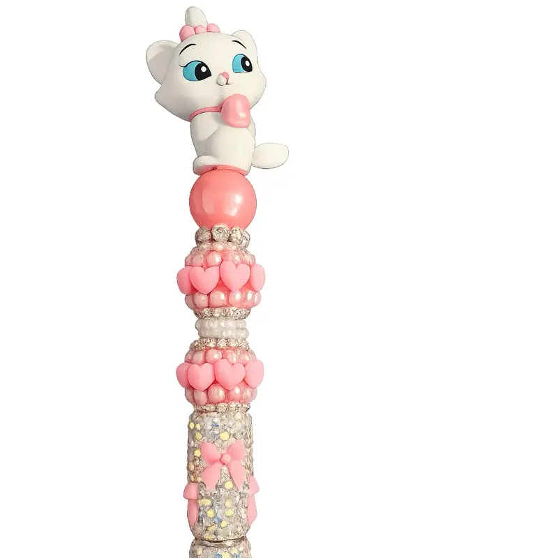 KatArielShop Mermaid Beaded Ink Pen – Pink Theme Ballpoint Pen Gift