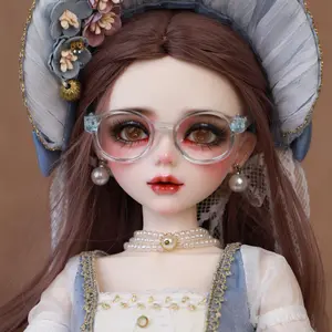 BJDDOLL Hand-Painted Makeup – Mechanical-Jointed BJD-Style Doll 1/3, 22.8 Inches (56cm) Tall, in Nordic Pastoral Style, PVC Body with 31 Movable Joints, for Ages 14+, Desk & Wall Decoration