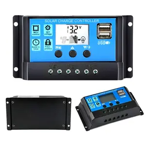Never Run Out of Power! Y&H 10A/20A/30A PWM Solar Charge Controller 12V/24V, LCD Display + Dual USB — Great for Camping, Road Trips, Off-Grid Cabin, Small Off-Grid Setup