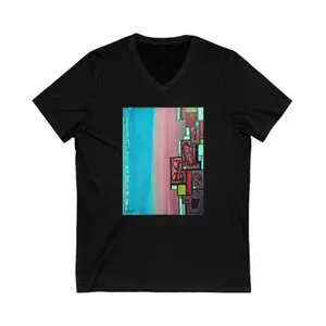 Men's original abstract artwork on fashion apparel Graphic T-Shirt - Short Sleeve Crew Neck Regular Fit Casual Wear | Soft & Breathable Fabric, Durable Print, Everyday Comfort, Machine Washable, abstract art casual wear with artistic design, suitable for