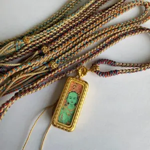 Green Tara Tibetan Buddhist Pendant – Protective Auspicious Omamori Necklace