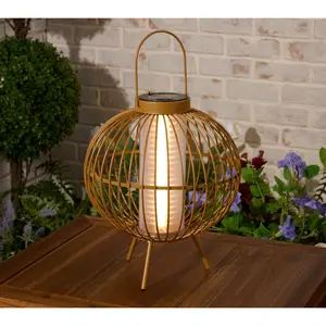 Lightscapes Outdoor Safe Metal Lantern With Light Show