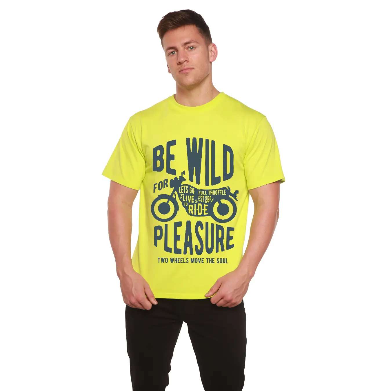 Be Wild Men's Bamboo Viscose/Organic Cotton Short Sleeve Graphic T-Shirt