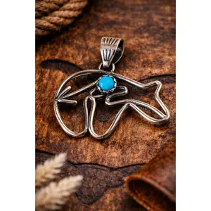 TURQUOISE BEAR PENDANT