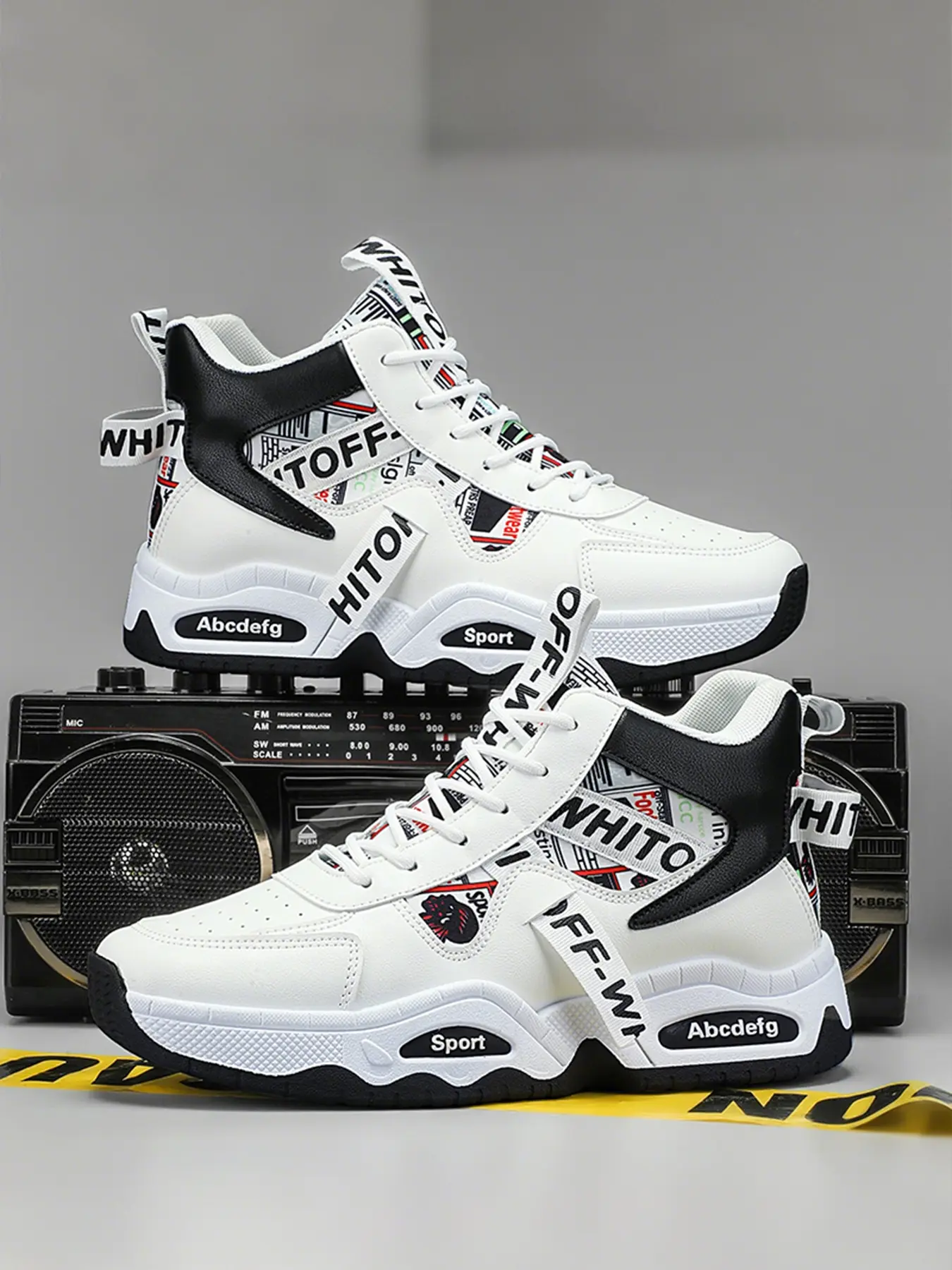 Men's Elevated High-Top Sneakers | Breathable Casual Shoes | Walking Shoes | Modern Platform Design | Thick Sole Sneakers | Trainer Sneaker | Platform Chunky Sneakers