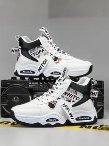 Men's Elevated High-Top Sneakers | Breathable Casual Shoes | Walking Shoes | Modern Platform Design | Thick Sole Sneakers