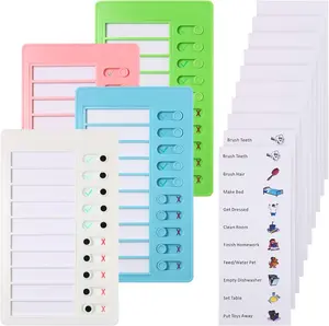 Chores Chart 4 Pieces Kids Chore Chart Sliding Routine Chart to Do List My Chores RV Checklist Task Planning Board Kids and Adults