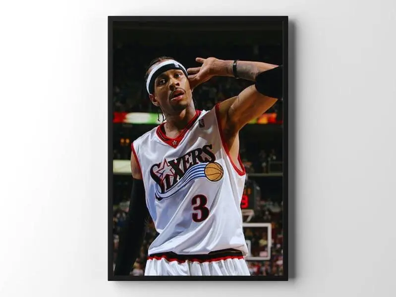 Allen Iverson, Basketball, NBA, Iverson, Philadelphia 76ers, Sixers, 76ers, Philly, Allen, Poster, Basketball Poster, Allen Iverson Print