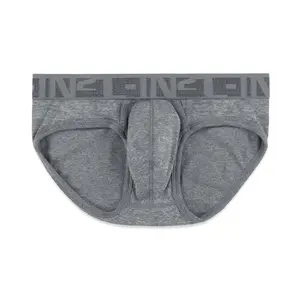 C-IN2 Hand Me Down Low Rise Brief Smoke Heather for Men | Cotton-Poly Burnout, Ultra-Soft & Worn-In Feel | Sculpted Pouch for Lift & Support