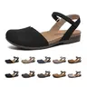 Athlefit Women's Closed-Toe Casual Sandals - Breathable Smooth Leather, Comfort Cork Footbed, Arch Support, Adjustable Strap, Black Daily Fashion Footwear for Summer Walking, Gardening,outdoorfun