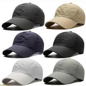 6PCS Unisex Sports Outdoor Hats - Thin, Quick-Drying, Breathable Duckbill Baseball Cap for Running, Fishing, Sun Shade
