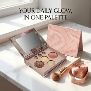 Baked Starter Kit Full Coverage  - Includes Bronzer, Blush, 2 Highlighters and 3 Eyeshadows - Travel-Friendly