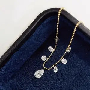 k18yg labgrown diamond necklace 2.33g D1.5ct lg121 zlz038