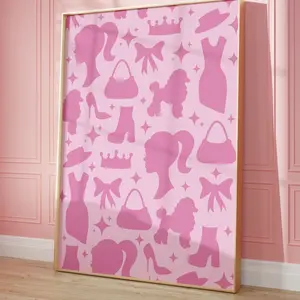 Light Pink Barb Art Print Barb Poster Barb Room Decor Pink Barb Bedroom Decor Barb Wall Art Barb Wall Print Barb Wall Decor poster no frame