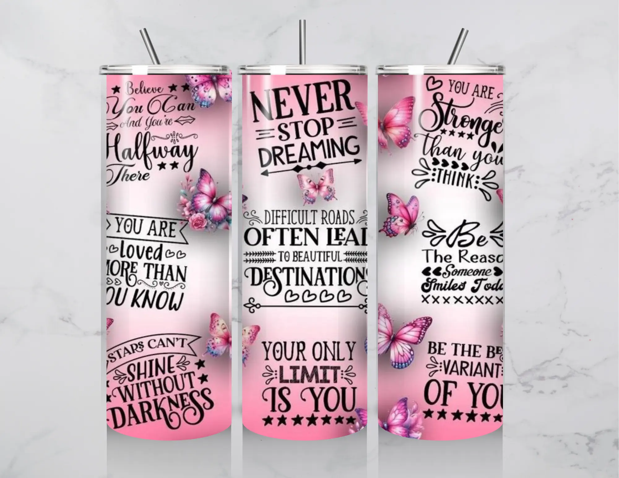 Positive Affirmations 20 oz tumbler