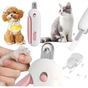 2026 New Cat Nail Clipper, Adjustable Claw Trimmer with Debris Storage & Hidden Nail File, Round Hole Blade for Safe Grooming Small Pets