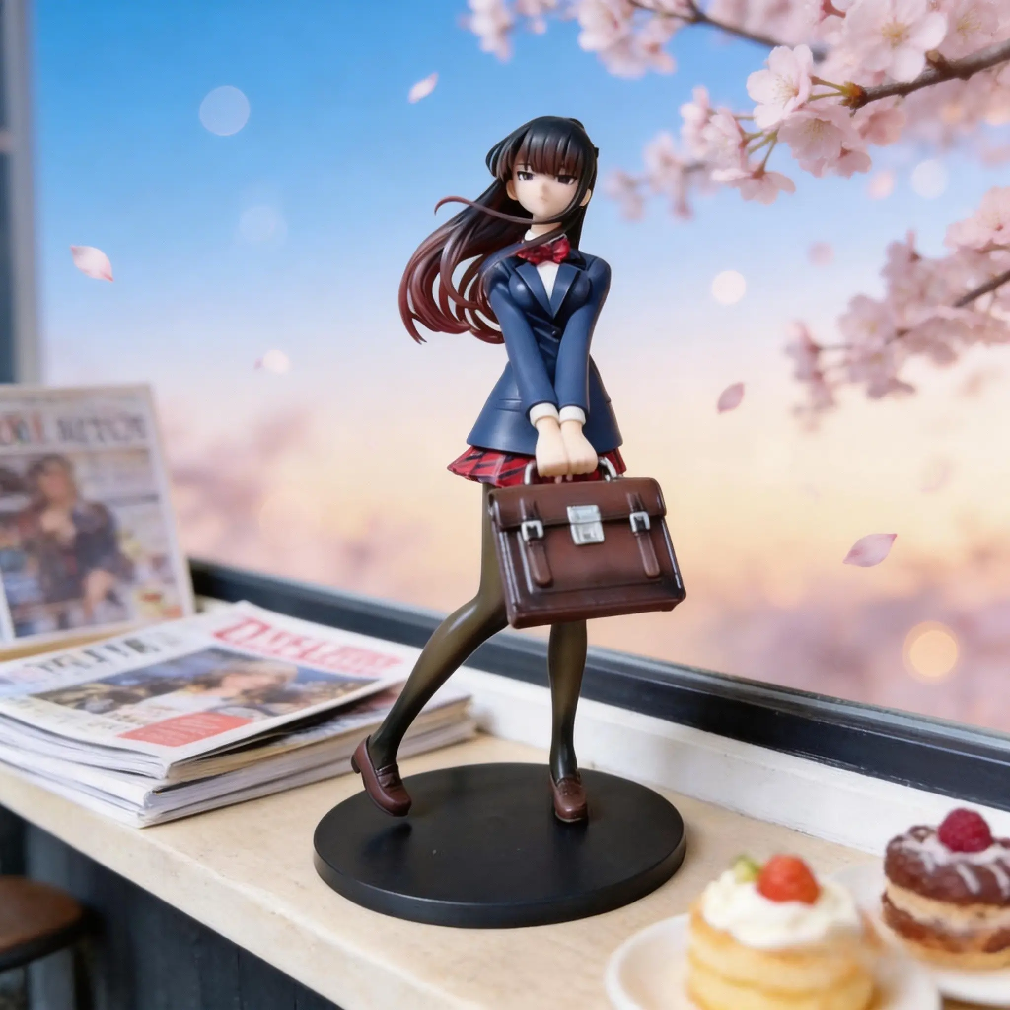 Anime Girl Student School Uniform Face Swap Statue Model, Anime Action Figure, Collectible Figurine, Bookshelf Decoration, Car Ornament, Collectible Role Play Toy, Ideal Gift