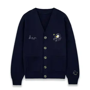 "ASTRO DUCK" CARDIGAN MIDNIGHT BLUE