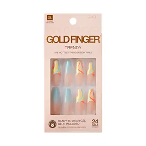 Gold Finger Trendy Nails - Be Bubbly