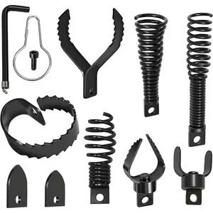 9 count Drain Snake Drill Attachment,Drain Cleaner Combination  ,Root  For Drain Cleaning, in 50ft-100ft Ac Drain Cleaning Machine,for 5/16" To 3/4" Drain Snake Cables