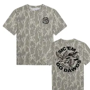 Sic Em Go Dawgs Camo T-Shirt for Men & Women | Georgia Football Gameday Tee, 3D Camouflage Graphic Shirt, Gift for Georgia Fans, Hunter Dad Gift