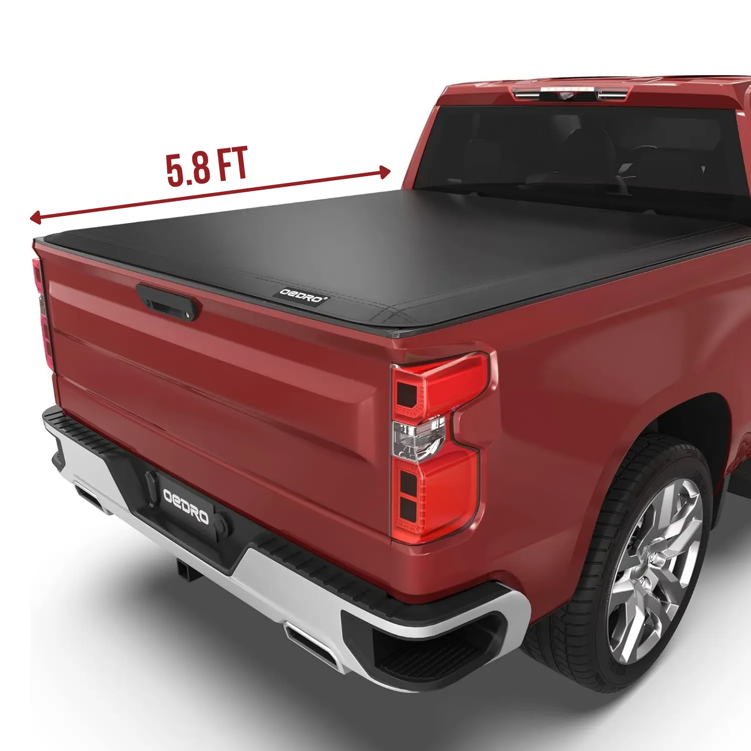 [Fits 2019-2026 Chevrolet Silverado & GMC Sierra 1500] 5.8 Ft Bed Soft Roll Up Truck Bed Tonneau Cover