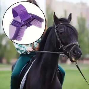 Multi-Functional Soft Bristle Horse Brush, Bendable Multi-Angle Grooming Tool, Ideal for Horses and Cattle, Perfect for Bathing and Cleaning