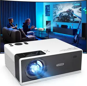 Projector with WiFi and Bluetooth 4K Support, Outdoor Indoor Projector FHD 1080P Max 300" Display, Movie Video Home Theater Projector Compatible w/HDMI/USB/Phone/Laptop/TV Stick