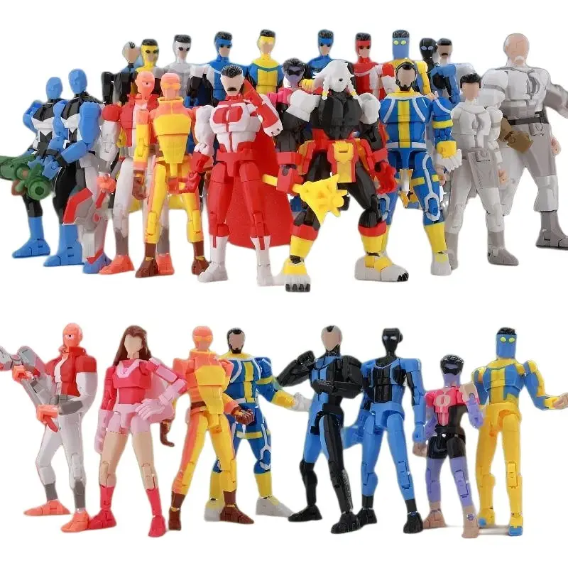 3D Printed Dummy 13 Invincible Boy Titan Model Multi-jointed Movable Action Figure Desktop Ornament Animation Model For Kids Fan