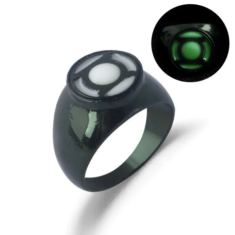 Green Lantern Glow-in-the-Dark Ring – Comic/Movie Merchandise – Green Lantern Corps Power Ring – Bold, Statement Accessory