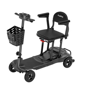 Designed for Seniors & Adults — Ultra Lightweight Carbon Fiber Folding Mobility Scooter for Easy Travel Anywhere-Black