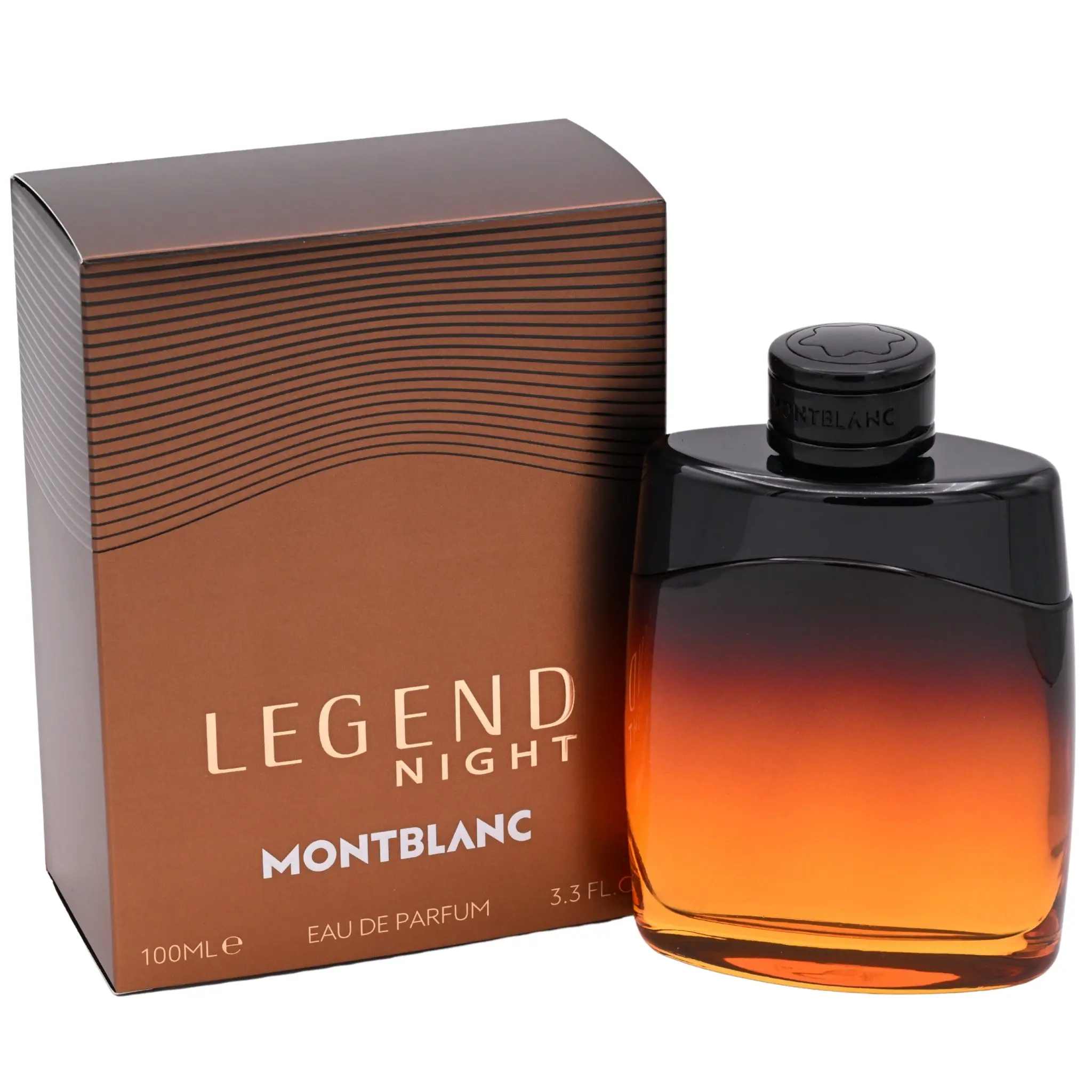 Mont Blanc Legend Night Men's EDP - Luxe, Fragrant, Midnight Bottle-Shaped Men's Cologne, Bold Elegant Captivating Rich Scent, 3.3oz/3.4oz, New in Box, Bottle-Shaped Men's Fragrance